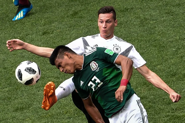 Jesus Gallardo Mexique Devant Défie Julian Draxler Allemagne Dans Son — Photo