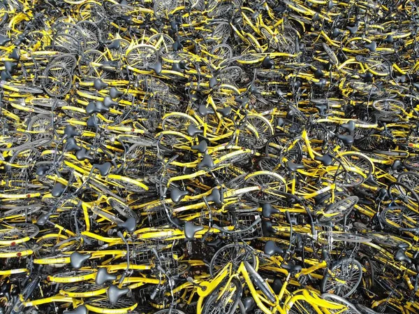 Χιλιάδες Ποδήλατα Της Υπηρεσίας Διαμοιρασμού Ποδηλάτων Επισκευαστούν Και Ανακυκλωθούν Ανοιχτό — Φωτογραφία Αρχείου