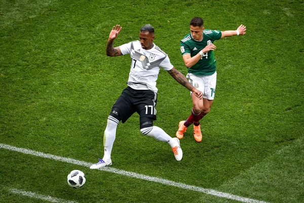 Javier Hernandez México Certo Desafia Jerome Boateng Alemanha Seu Jogo — Fotografia de Stock