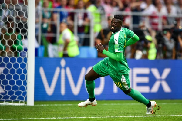 Baye Niang Senegal Comemora Após Marcar Gol Contra Polônia Seu — Fotografia de Stock
