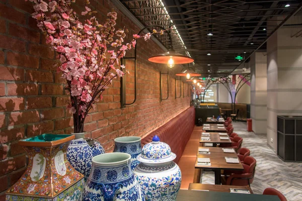 Belső Kilátás Egy Kilépő Chang Egy Amerikai Kínai Étterem Lánc — Stock Fotó