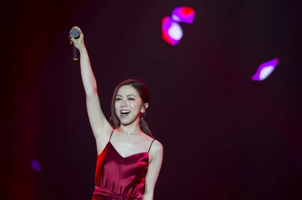 Hongkongs Sangerinne Gloria Tang Tsz Kei Bedre Kjent Artistnavnet Opptrer – stockfoto