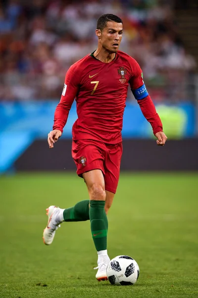 Cristiano Ronaldo Portekiz Karşı Iran Kendi Grubu Maçında 2018 Dünya — Stok fotoğraf