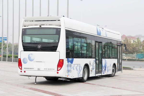 Autobús Urbano Propulsado Por Hidrógeno Representa Ciudad Binzhou Provincia Chinas —  Fotos de Stock