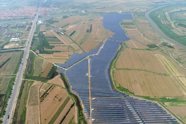 Ürünleri Temiz Enerji Üretimi Ile Binzhou Şehirde Doğu Çin Shandong — Stok fotoğraf