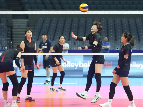 Spieler Der Südkoreanischen Frauen Volleyball Nationalmannschaft Nehmen Mai 2018 Einer — Stockfoto