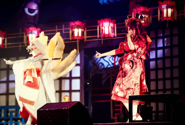 Cantora Modelo Japonesa Kyary Pamyu Pamyu Apresenta Durante Concerto Kyary — Fotografia de Stock