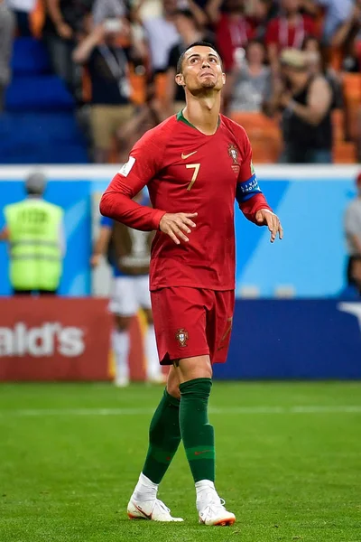 포르투갈의 크리스티 호나우두 2018 Fifa 월드컵 러시아 사란스크 2018 그들의 — 스톡 사진