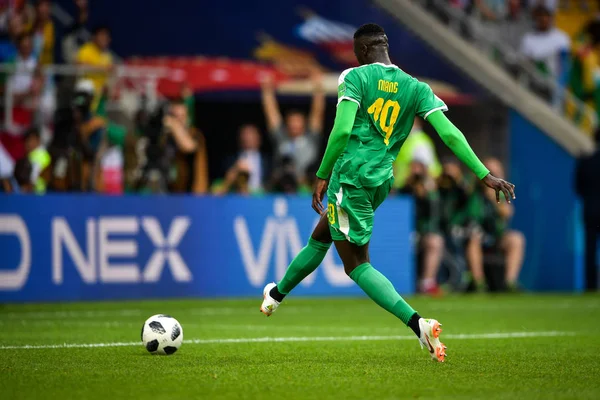 Baye Niang Senegal Dispara Para Marcar Gol Contra Polônia Seu — Fotografia de Stock