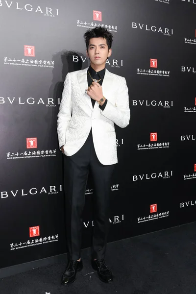 Cantante Actor Chino Kris Yifan Asiste Evento Lanzamiento Para Hotel — Foto de Stock