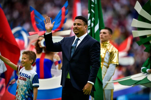 Estrela Futebol Brasileiro Ronaldo Acena Durante Cerimônia Abertura Copa Mundo — Fotografia de Stock