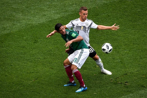 Carlos Vela Mexique Gauche Défie Carlos Vela Allemagne Dans Son — Photo