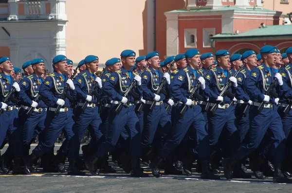 Російські Солдати Маршу Червоній Площі День Перемоги Військовий Парад Щоб — стокове фото