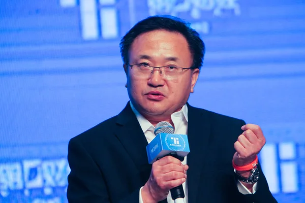 Wang Xinzhong Cstone Pharmaceuticals Kıdemli Başkan Yardımcısı Şanghay Bir Konferansa — Stok fotoğraf