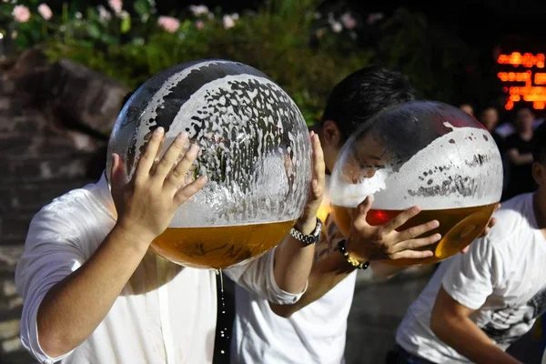 Bir Bira Yarışması Hangzhou City Doğu Çin Zhejiang Eyaleti Temmuz — Stok fotoğraf