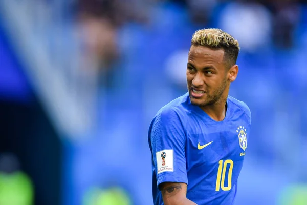 Neymar Brazil Reacts Competes Costa Rica Group Match Fifa World — Stock Photo, Image