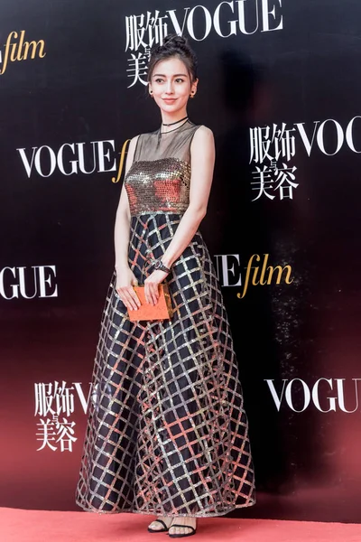 Hong Kong Színésznő Maria Jelent Mint Megérkezik Vörös Szőnyegen Vogue — Stock Fotó