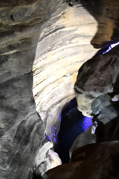 Landskap Den Shuanghe Karst Grotta Den Längsta Grottan Asien Wenquan — Stockfoto