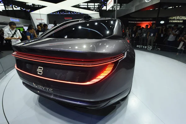 Automóvil Byton Byte Concept Exhibe Durante Salón Internacional Electrónica Consumo — Foto de Stock