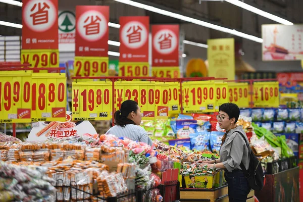 Toko Pelanggan Untuk Supermarket Taiyuan Kota Utara China Shanxi Provinsi — Stok Foto