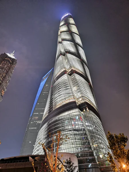 Una Vista Torre Shanghai Desde Suelo Distrito Financiero Lujiazui Pudong —  Fotos de Stock