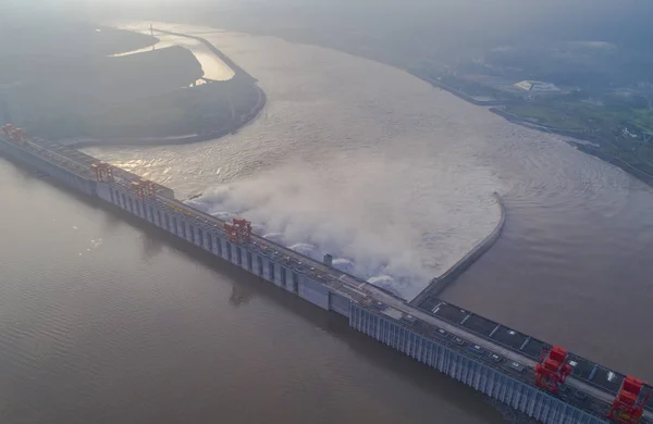 Aus Dem Drei Schluchten Damm Jangtse Fluss Der Stadt Yichang — Stockfoto