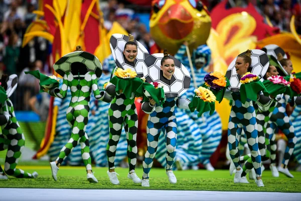Artistas Apresentam Durante Cerimônia Abertura Copa Mundo Fifa 2018 Rússia — Fotografia de Stock
