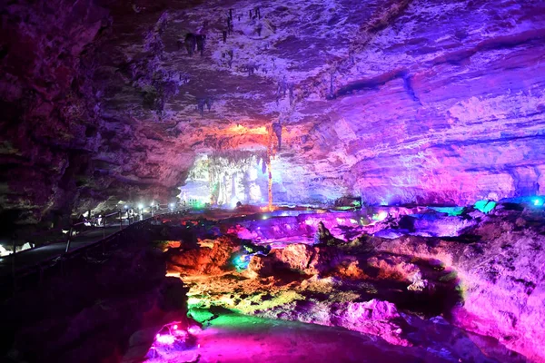 Landschaft Der Shuanghe Karsthöhle Der Längsten Höhle Asiens Der Stadt — Stockfoto