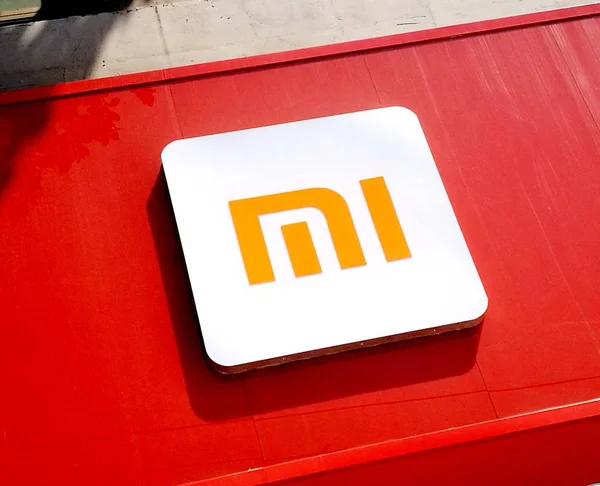 View Logo Xiaomi Store Hangzhou City East China Zhejiang Province — стоковое фото