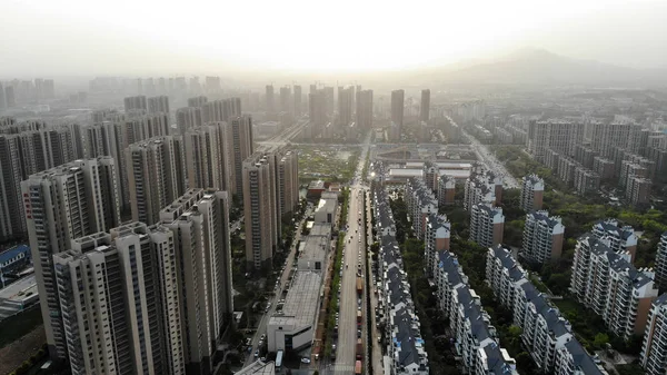 Vista Clusters Edifícios Apartamentos Residenciais Cidade Nanjing Leste Província Jiangsu — Fotografia de Stock