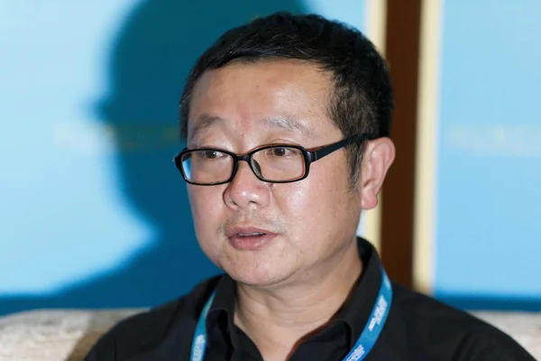 Čínský Spisovatel Liu Cixin Účastní Asijsko Pacifické Science Fiction Convention — Stock fotografie