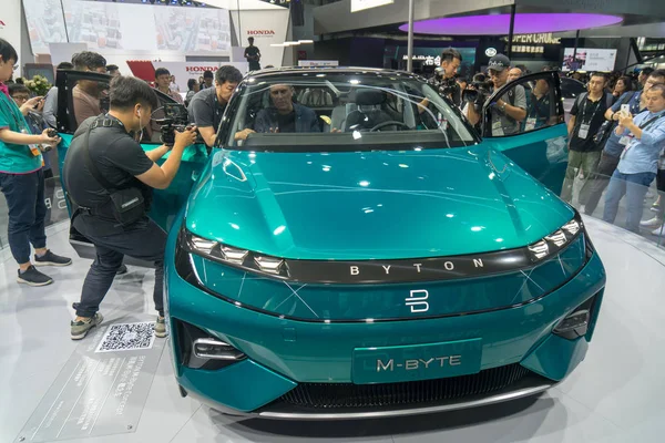 Concept Car Eléctrico Byton Exhibe Durante Salón Internacional Electrónica Consumo —  Fotos de Stock