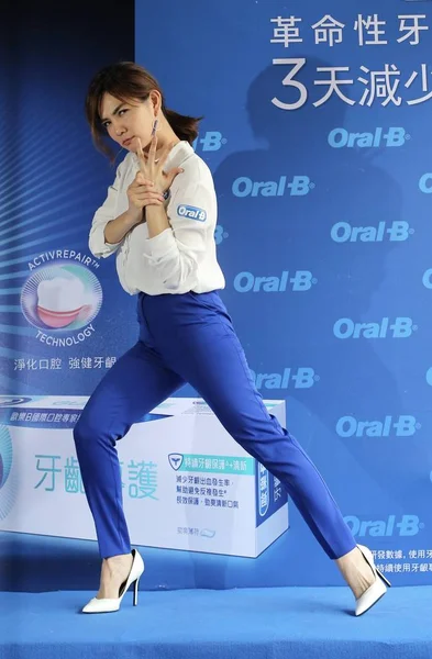 Taiwan Out Cantante Actriz Ella Chen Chia Hwa Del Grupo — Foto de Stock