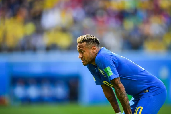 Neymar Brazil Reacts Competes Costa Rica Group Match Fifa World — Stock Photo, Image
