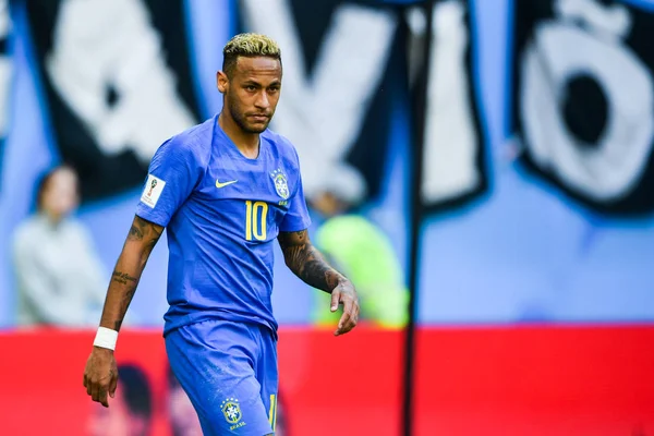 Neymar Von Brasilien Reagiert Als Gegen Costa Rica Gruppenspiel Der — Stockfoto