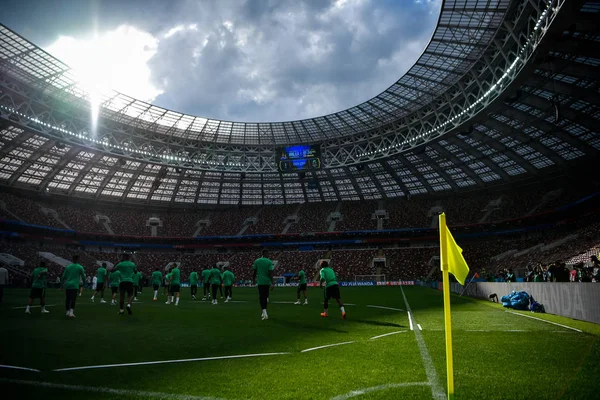 Players Saudi Arabia Take Part Training Session Ahead Group Match — Zdjęcie stockowe