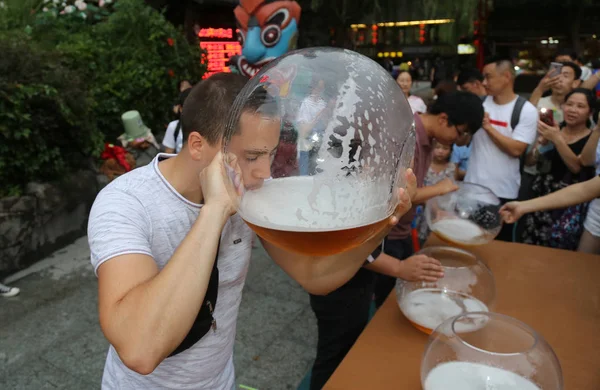 Bir Bira Yarışması Hangzhou City Doğu Çin Zhejiang Eyaleti Temmuz — Stok fotoğraf