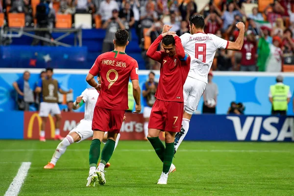 Cristiano Ronaldo Aus Portugal Mitte Reagiert Nachdem Gruppenspiel Der Fifa — Stockfoto