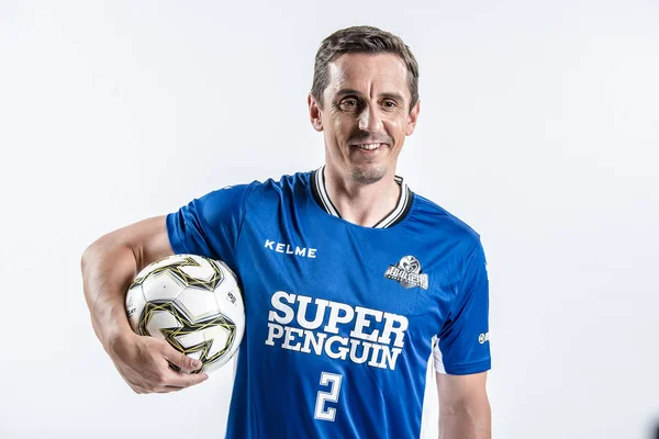 Exclusive Portret Angielski Piłkarz Trener Piłkarski Były Piłkarz Gary Neville — Zdjęcie stockowe