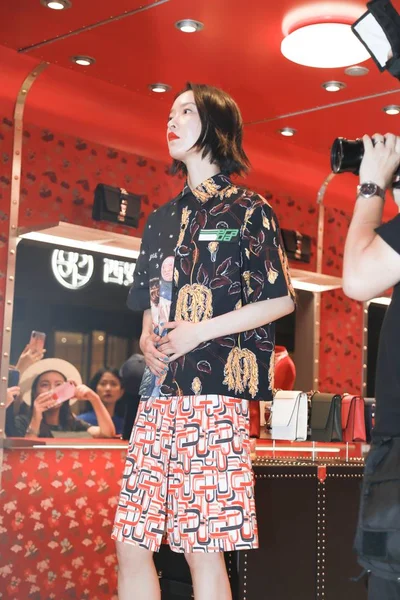 Chinese Model Juan Attends Opening Ceremony New Prada Boutique Skp — Stock Photo, Image