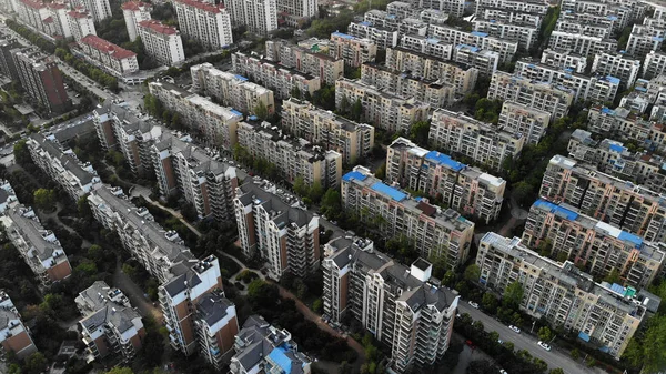 시에서 아파트 건물의 클러스터의 중국의 2018 — 스톡 사진