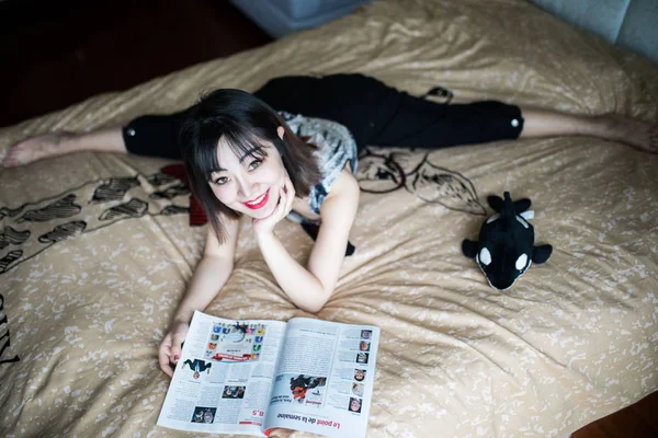 Chica China Wang Ruoju Estudiante Doctorado Universidad Cambridge Que Abre —  Fotos de Stock