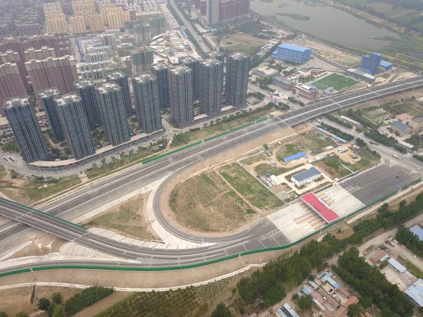 Αεροφωτογραφία Της Ενότητας Sanhe Της Ταχείας Κυκλοφορίας Beijingcqinhuangdao G0121 Κοινώς — Φωτογραφία Αρχείου