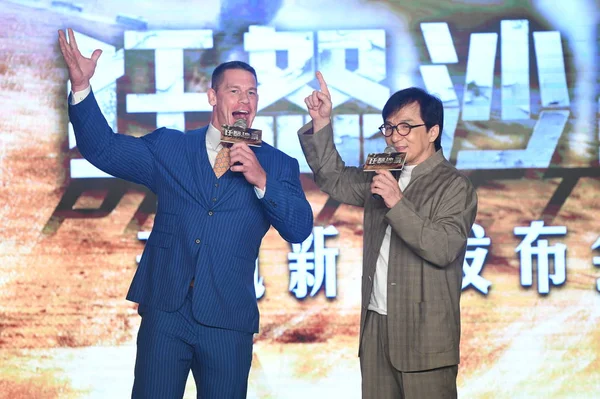 Catcheur Acteur Professionnel Américain John Cena Gauche Star Kongfu Hong — Photo