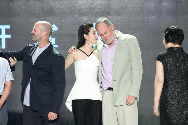 Van Links Engelse Acteur Jason Statham Chinese Actrice Bingbing Amerikaanse — Stockfoto