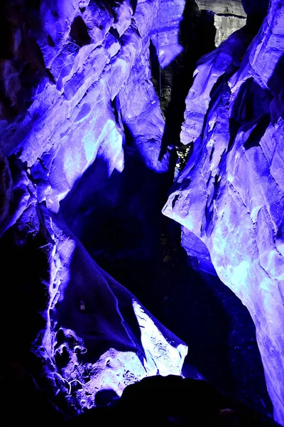 Paisaje Cueva Shuanghe Karst Cueva Más Larga Asia Ciudad Wenquan — Foto de Stock