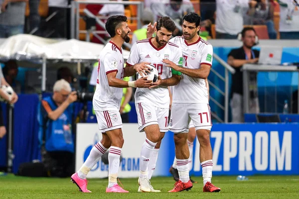 Karim Ansarifard Aus Iran Mitte Tritt Mit Portugal Spiel Der — Stockfoto