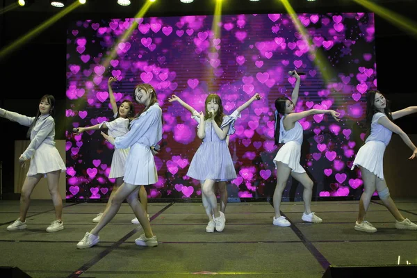 Membros Girl Group Sul Coreano Lovelyz Apresentam Durante Evento Reunião — Fotografia de Stock