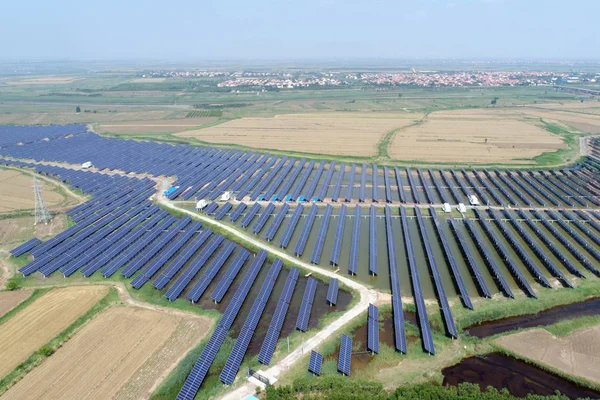 Ürünleri Temiz Enerji Üretimi Ile Binzhou Şehirde Doğu Çin Shandong — Stok fotoğraf