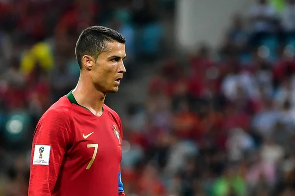 Cristiano Ronaldo Portugál Készül Egy Tizenegyest Pontszám Cél Hogy Csoport — Stock Fotó
